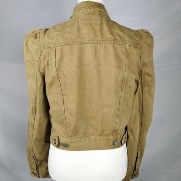 Blank NYC Cropped Jean Jacket with Puffed Sleeves - Picture 6 of 9